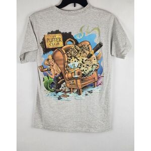 Vtg The Puffer Club Shirt Single Stitch Animal Print‎ 1997